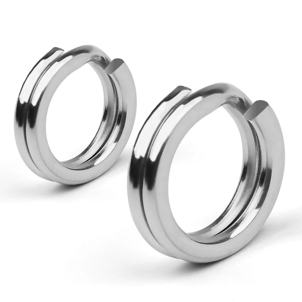 Argola de Pesca PROBEROS – 30 Peças, Aço Inoxidável Dupla Camada (3.6mm a 14mm)