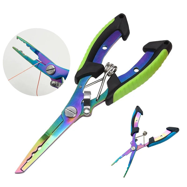 Alicate de Pesca Multifuncional em Aço Inox – Cortador de Linha e Abridor de Argolas