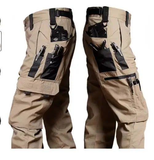 Calça Cargo Camuflada – Ripstop, Multi-Bolsos, Impermeável (Masculina)