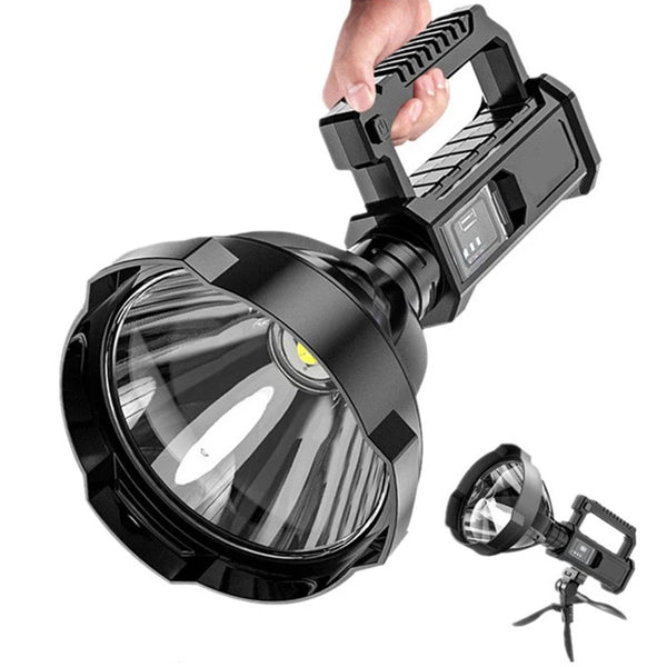 Lanterna P70 Pro LED Searchlight – 10.000LM, Recarregável USB, Super Brilho para Outdoor