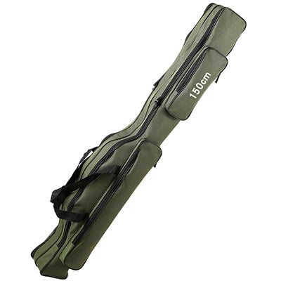 Bolsa para Varas de Pesca – Canvas Impermeável, 2 ou 3 Camadas, 110 a 150cm